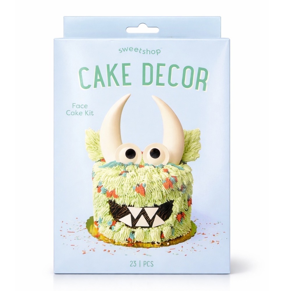 Sweetshop Cake Decor 23pc Kids Birthday Cake Decorating Kit Reusable Party Set